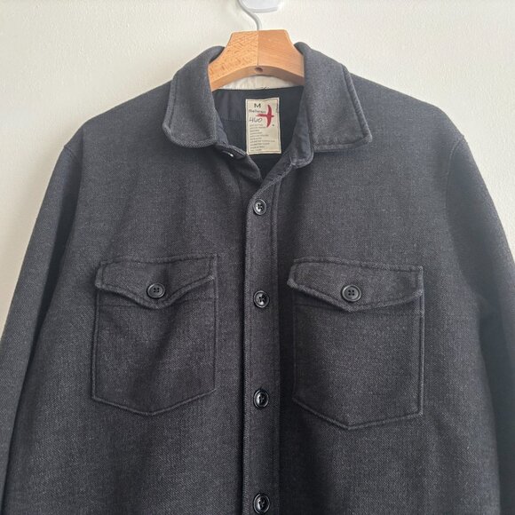 Relwen Charcoal Grey Cotton - Blend Shirt Jacket/ Overshirt/ Shacket - Medium - Picture 2 of 13